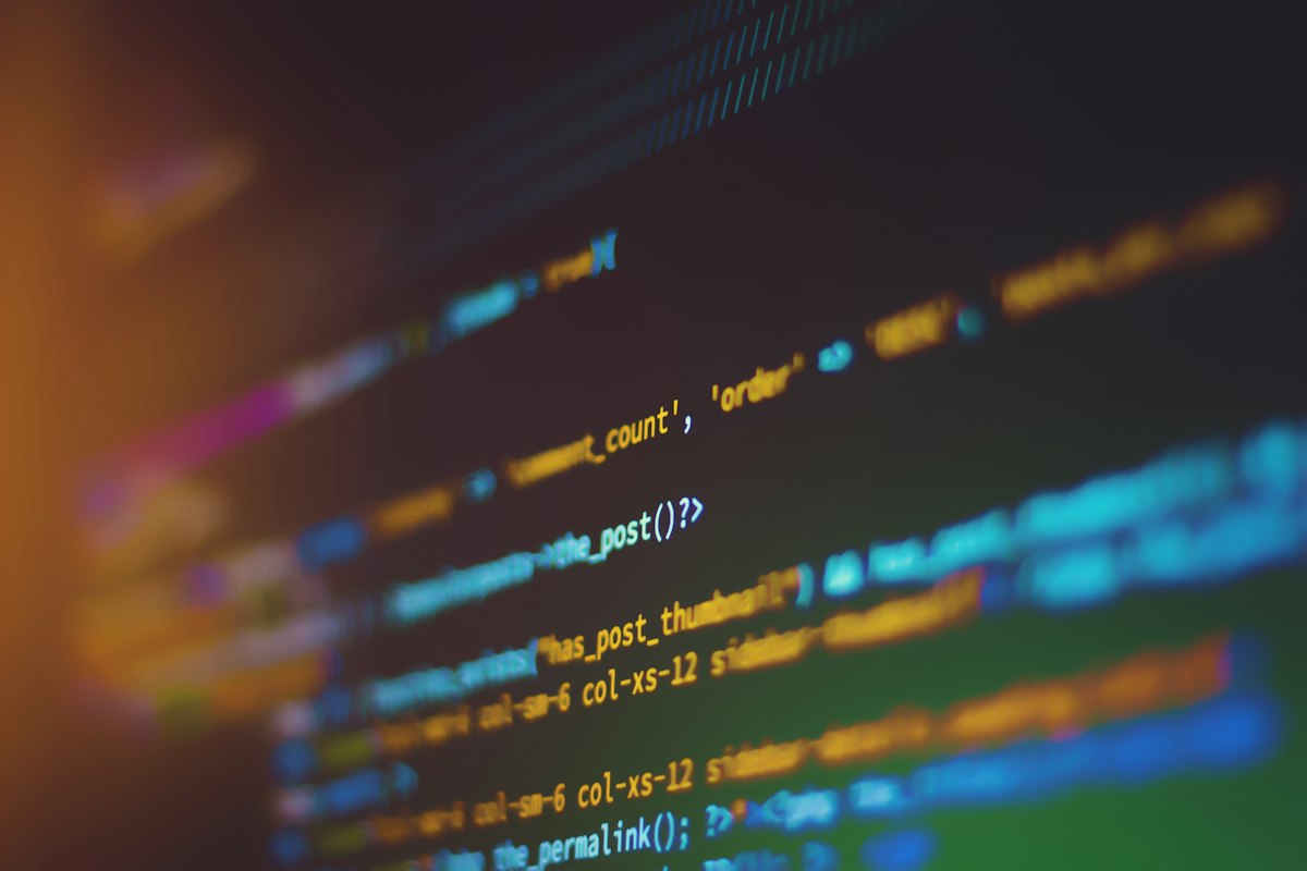 Code on screen