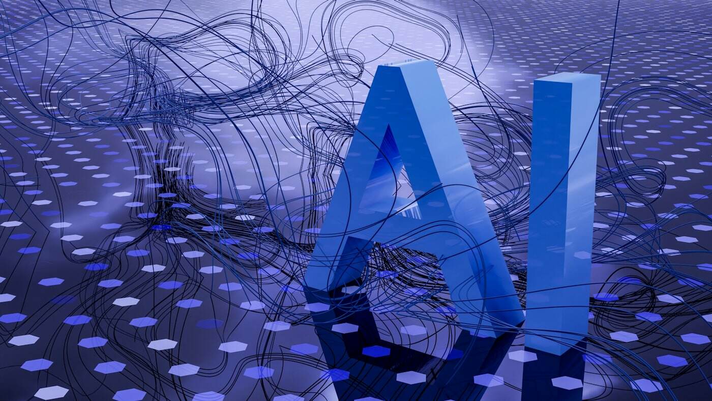 AI chatbot interface op een laptop